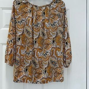 NWOT Michael Kors Paisley Blouse Size L